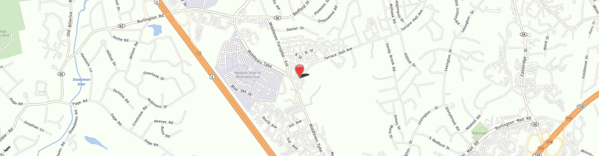 Location Map: 113 Terrace Hall Ave Burlington, MA 01803